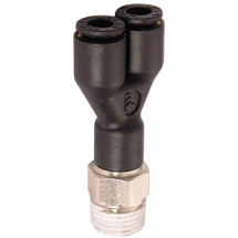 LE-3148 06 13 06MM OD Tube X 1/4inch BSPT Male Y Piece